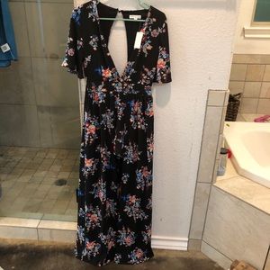 Floral Maxi Romper Dress